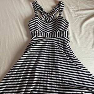 Candies Dress M black and white stripe